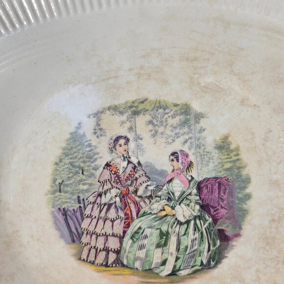 1940s Oval Salem China Serving Platter Tray Victory Post War Design - Picture 2 of 14